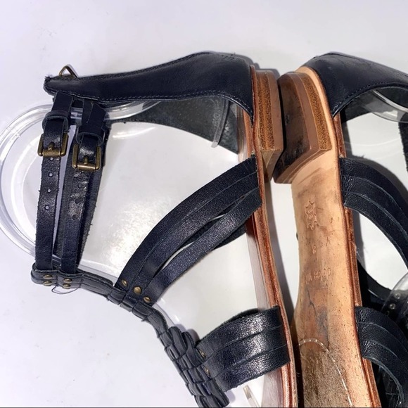 Dolce Vita Black Leather Strappy Ankle Sandals Size 8 ~ - Picture 6 of 7